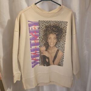 Beige Graphic Sweatshirt with Iconic Print